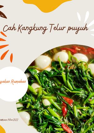 Foto resep Cah Kangkung Telur Puyuh