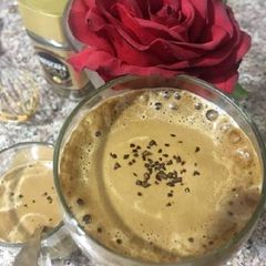 A picture of Frothy creamy coffee.
