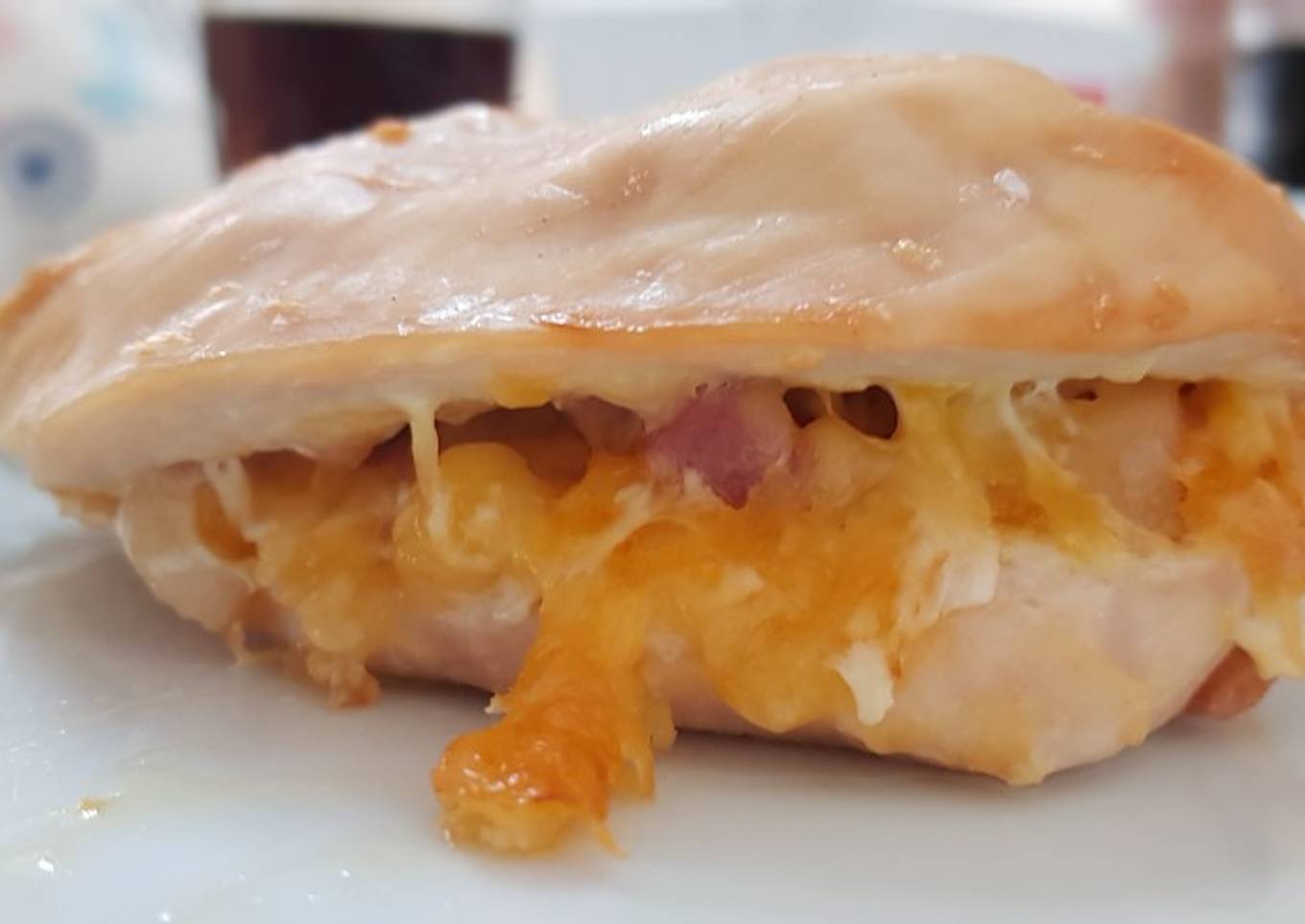 Pechuga rellena de queso y bacon