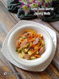 Foto resep Tumis Sosis Wortel Jagung Muda