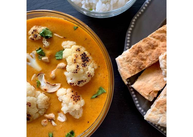 The BEST of Charred cauliflower and toasted cashew vegan curry