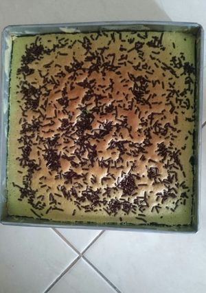Foto resep Bolu pandan santan panggang meses