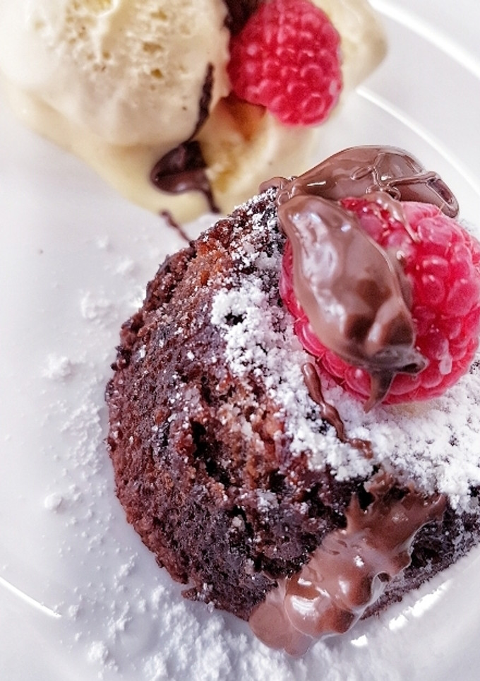Una foto de Coulant de chocolate