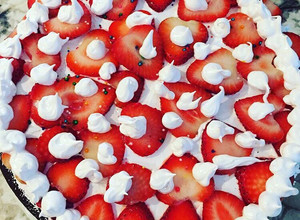 Una foto de Torta de fresas