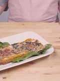 Sweet potato and spinach quiche