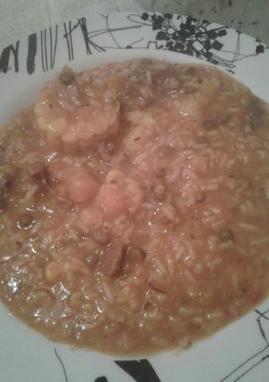 Una foto de Guiso de arroz con lentejas 😊