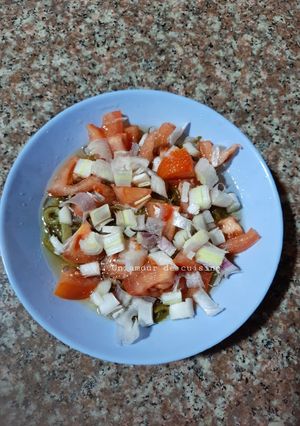 Une photo de Salade de poivrons grillés