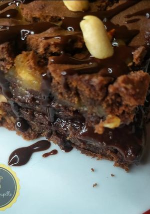 Une photo de 🍴 Brownie ChocoCacahuète et caramel