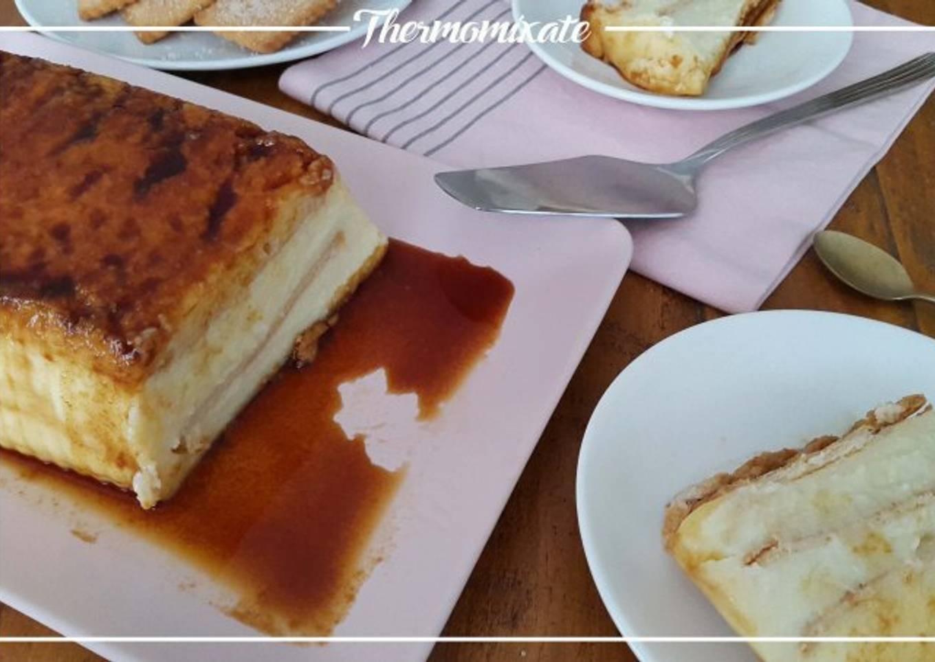 Pudin de arroz con leche y galletas de canela con Thermomix