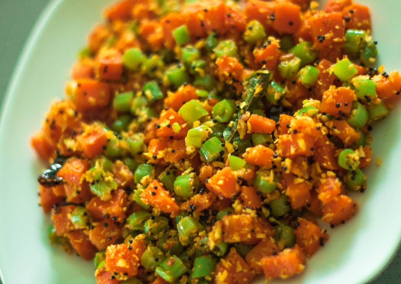 Beans - carrot Stir Fry