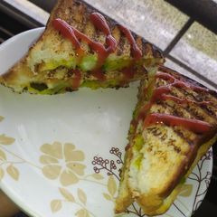 Mumbai style Masala Toast A picture of Mumbai style Masala Toast.