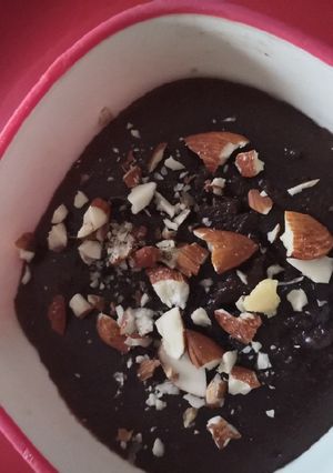 A picture of Chocolate sooji halwa.