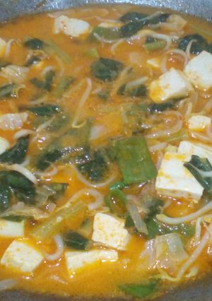 Foto resep Sup tahu pedas ala korean
