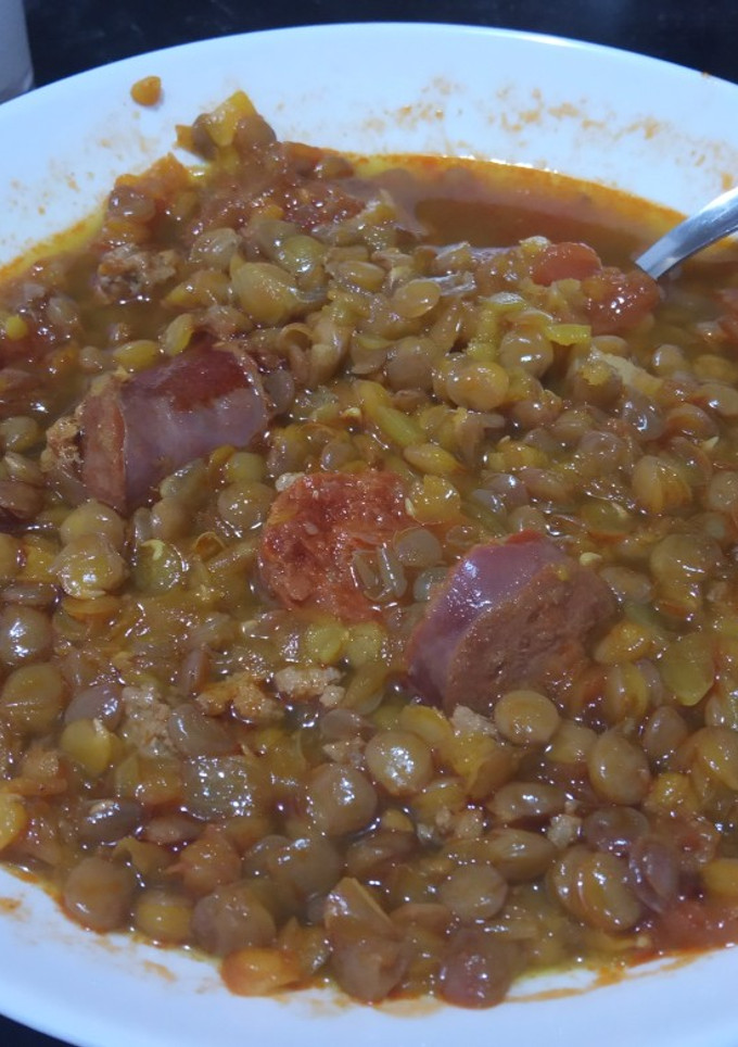 Una foto de Lentejas con chorizo