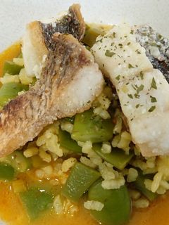 Una foto de Arroz caldoso de corvina