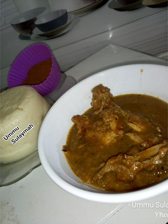 A picture of Tuwon Semolina Miyan Kubewa Bushasshe.