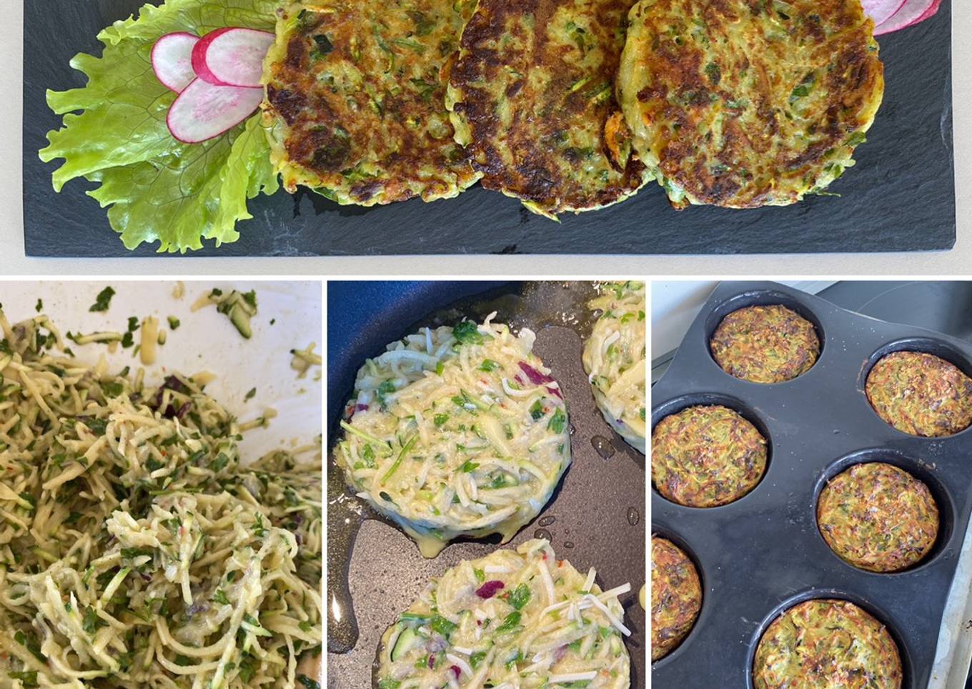 Galettes de pommes de terre et courgettes