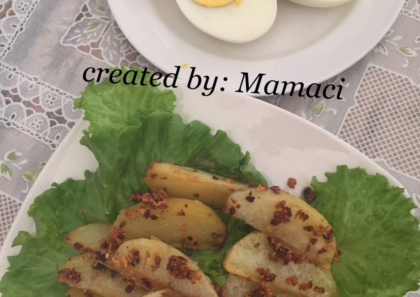Potato Garlic teflon (menu breakfast)