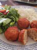 Albóndigas de pollo a la parmesana