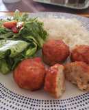 Albóndigas de pollo a la parmesana