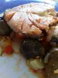Salmón y coles de bruselas