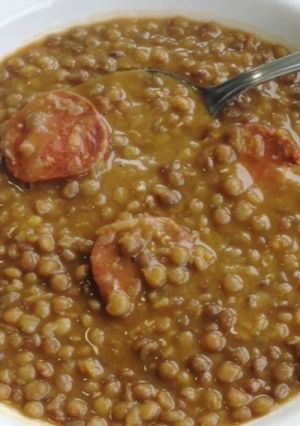 Una foto de Lentejas con chorizo fáciles - thermomix