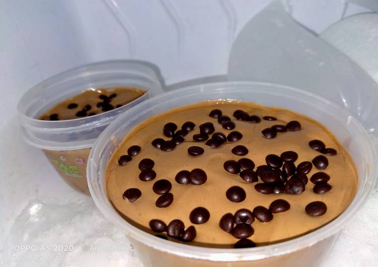 8 Resep: Ice cream Pondan coklat with chocochip Kekinian