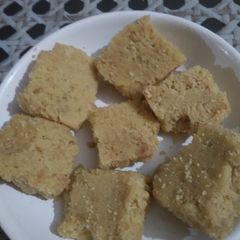 A picture of Khoya barfi.