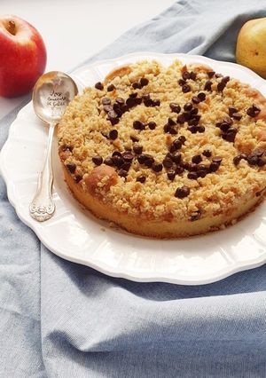 Une photo de Gâteau Crumble poire chocolat 🍫