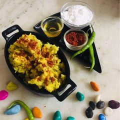 A picture of Rice flour spicy khichu.