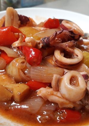 Foto resep Cumi asam manis pedas
