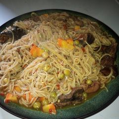 A picture of Jollof spagetti.