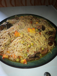 A picture of Jollof spagetti.