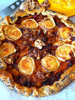 Une photo de Tarte potimarron et chèvre