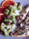 Sgombro con cavolfiori e arance rosse