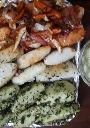 A picture of Tiranga idli.