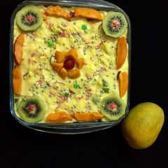 A picture of Fruity Bread pudding.