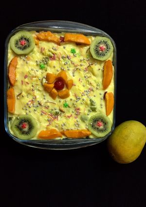 A picture of Fruity Bread pudding.