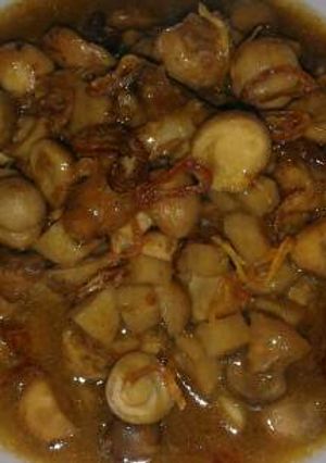 Foto resep Jamur kancing dn bakso bumbu kecap 🍄