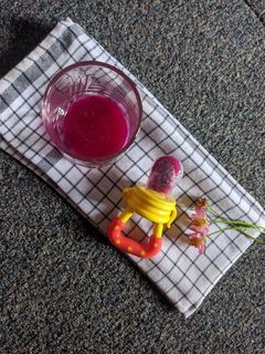 Foto resep Pure Buah Naga (Snack MPASI 8+)