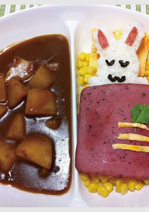 小兔子咖哩飯包 的食譜成品照片