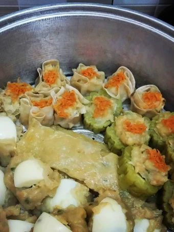Cara Simple Membikin Resep  Siomai campur dari olahan udang, ayam, ikan mujair 😊😊 yang Lezat Sekali, Lezat