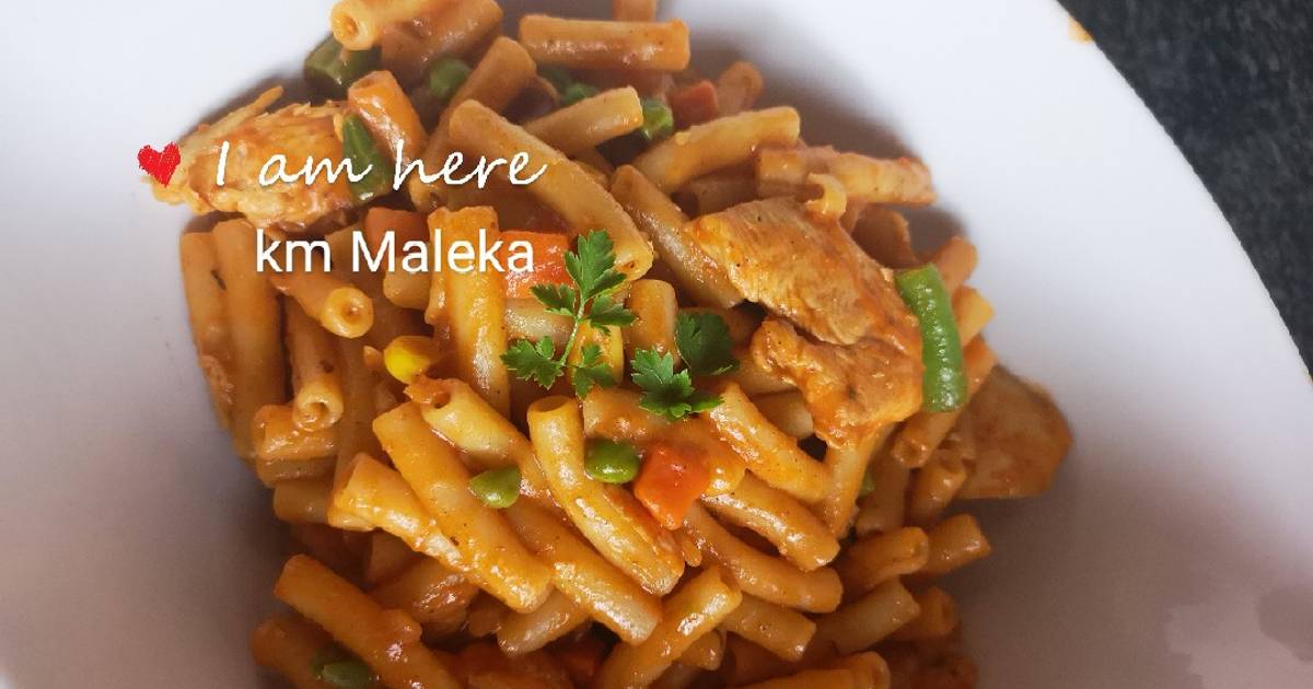 Tomato Macaroni Chicken Breast Recipe By Kamogelo Maleka Kmcooking Obsession Cookpad