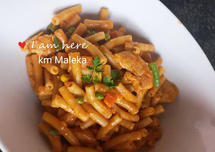 Simple Way to Make Speedy Tomato macaroni chicken breast