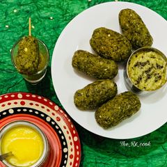 A picture of Nuchin unde steamed lentil dumplings.