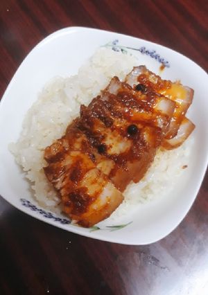 Hình của món Ba chỉ khìa nước dừa.