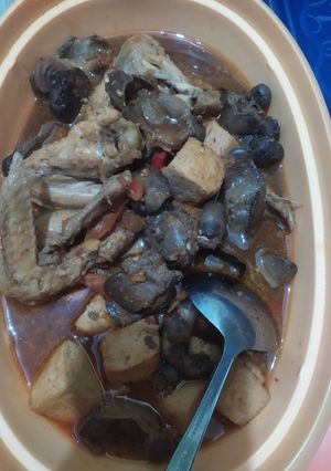 Foto resep Semur ati ampela sayap ayam tahu