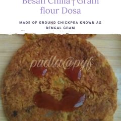 A picture of Besan pudla | Besan ka Puda | Besan Chilla | Gram flour Dosa.