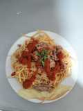 Espagueti con carne molida