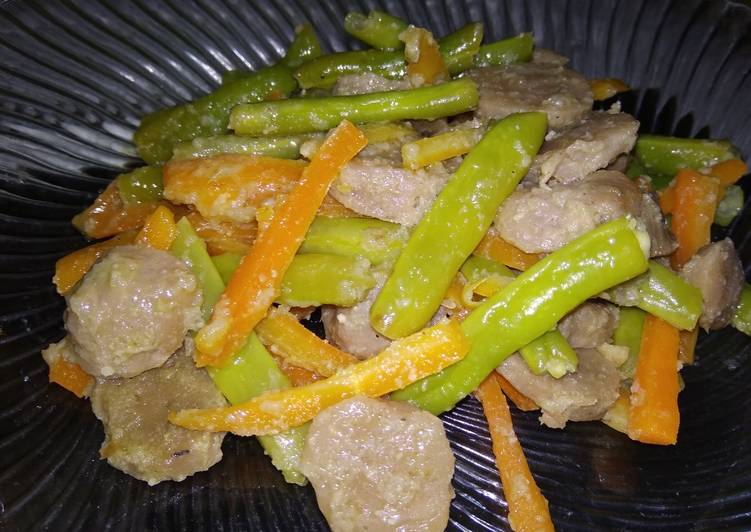 Resep Oseng sayur bakso yang Lezat